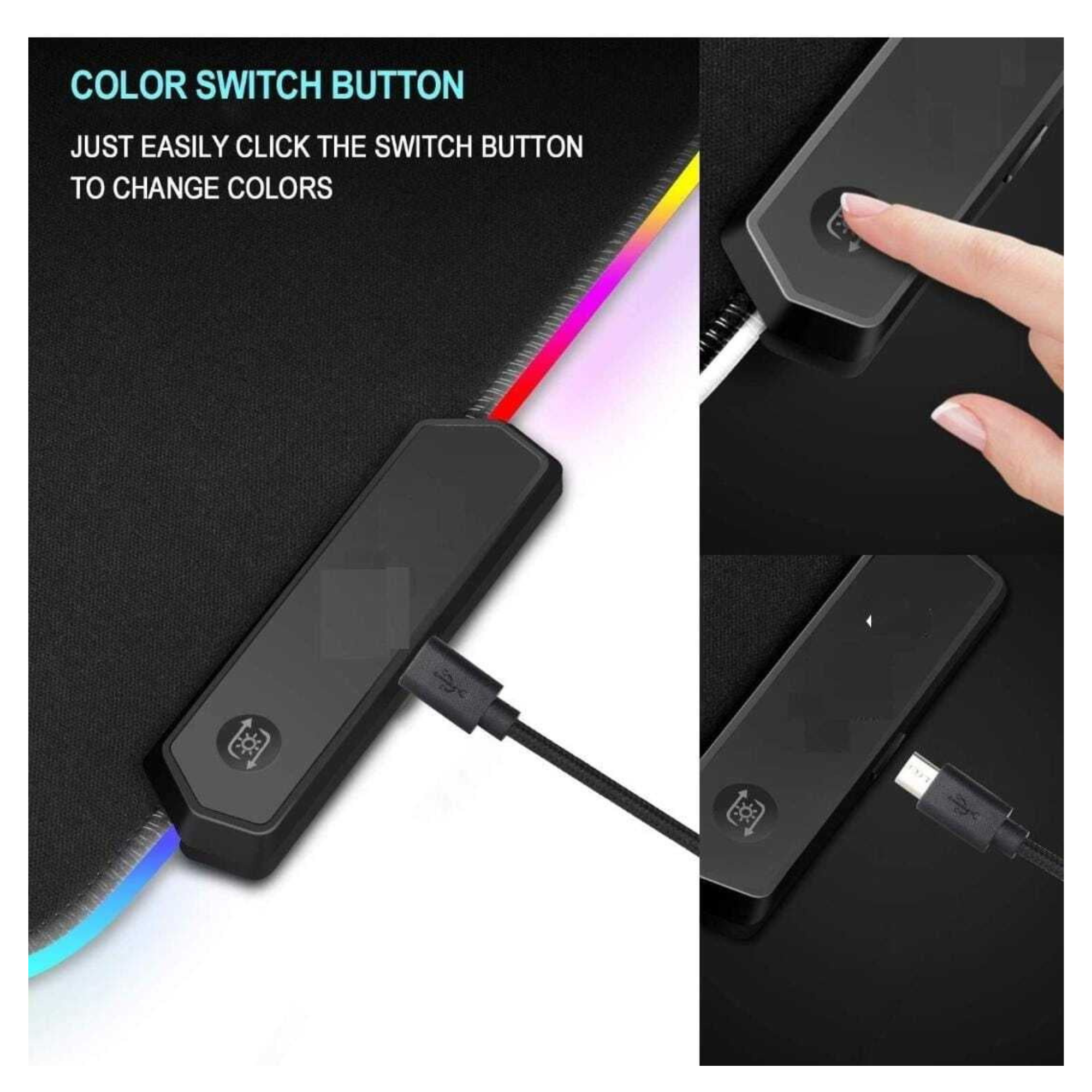 RGB 354 Mouse Pad For Large Extended Desk Pad Mat with 14 Lighting Modes